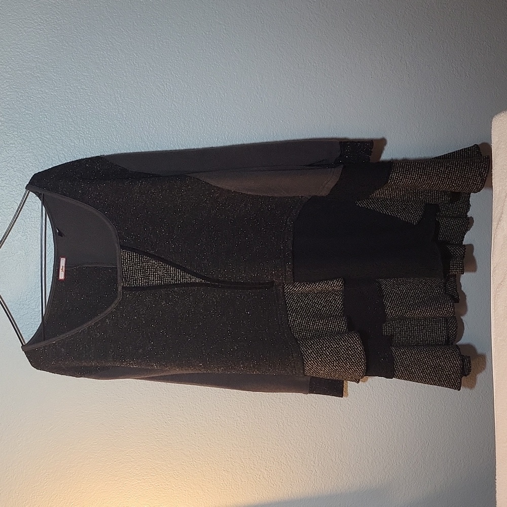 Joe Browns wool blend patchwork lace metallic tunic size US 24 UK 28